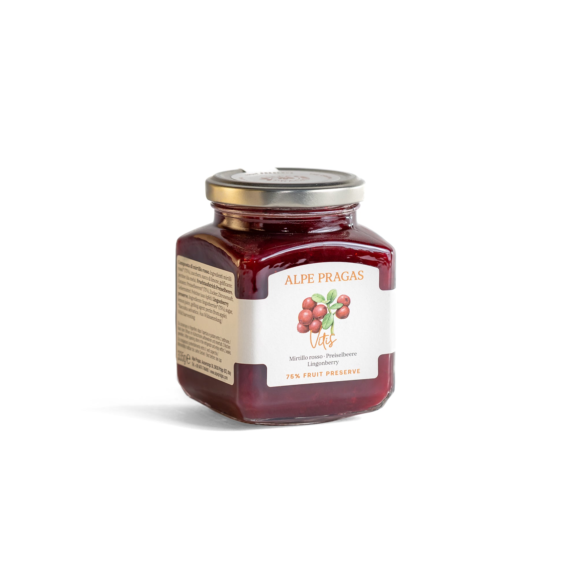 PREISELBEERE FRUCHTAUFSTRICH | ALPE PRAGAS | 75% FRUCHTGEHALT