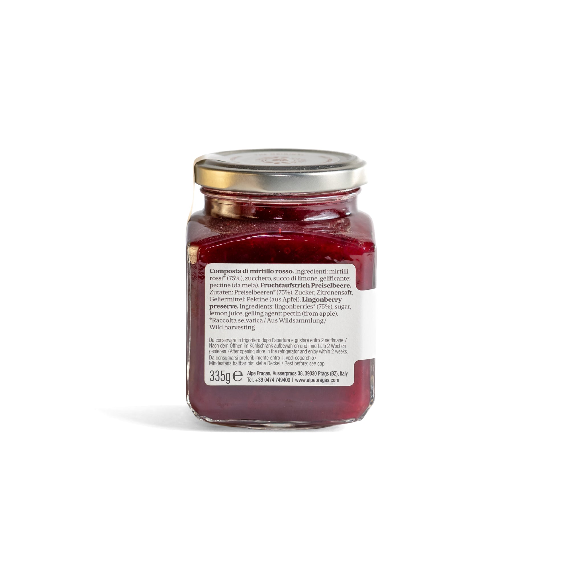 PREISELBEERE FRUCHTAUFSTRICH | ALPE PRAGAS | 75% FRUCHTGEHALT